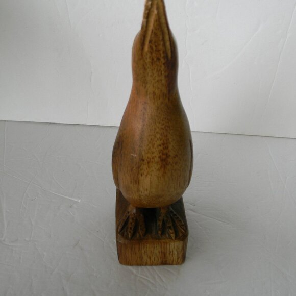 MADE IN PHILIPPINES WOOD CARVED 9.5"TALL SEAGULL BIRD COTTAGE BEACH HOUSE DECOR - Picture 7 of 7